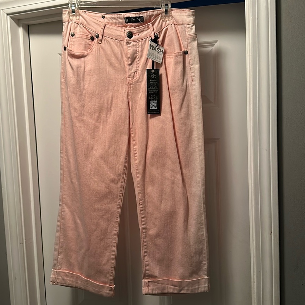 Ladies nwt 12/31 The Luxe Jeans light pink 5 pocket design ankle pants